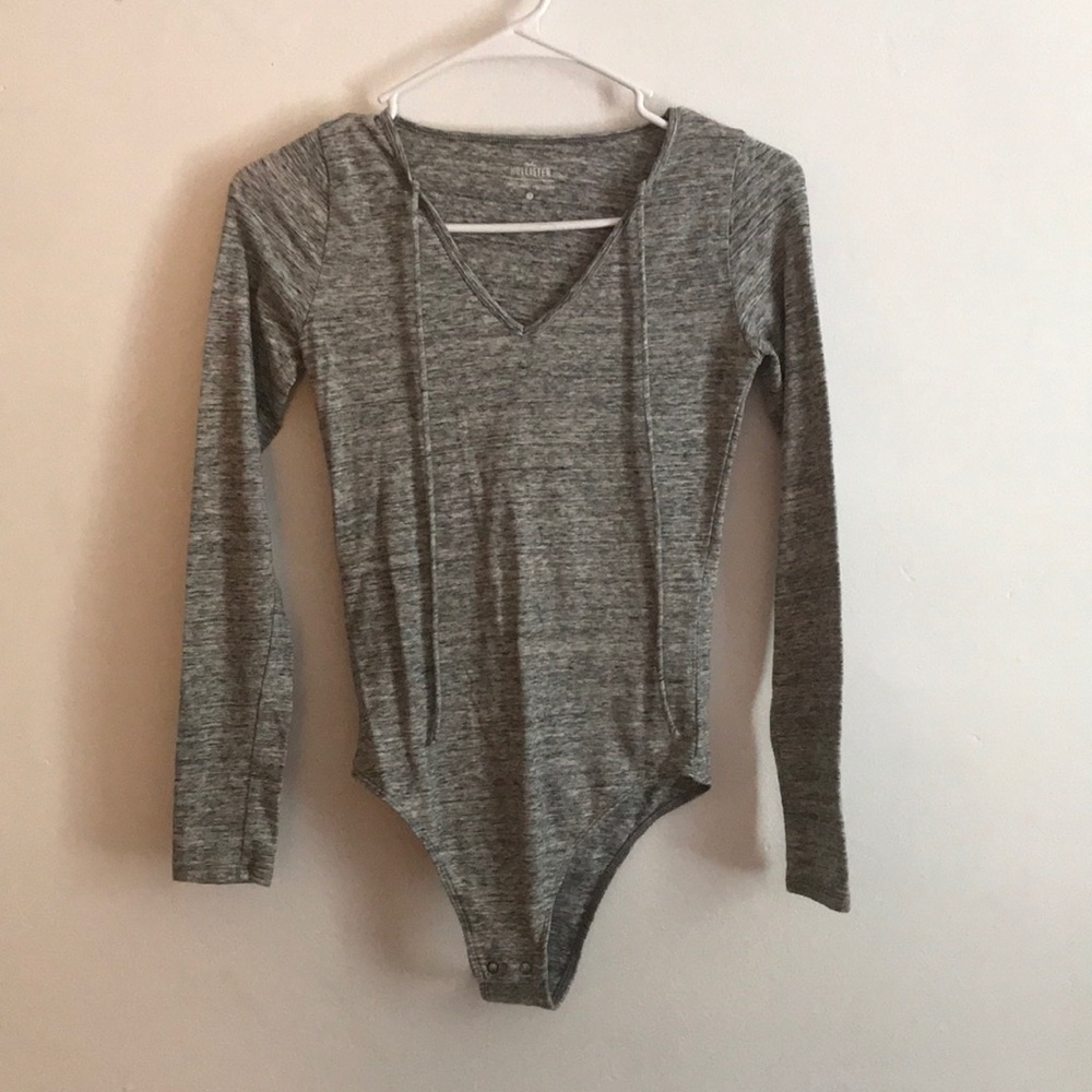 Grey long sleeve bodysuit